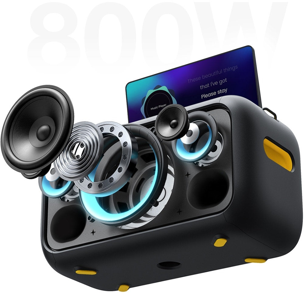 Speaker de Karaokê Joog Break X1 800W Tela 13,1" 2x Microfones sem fio