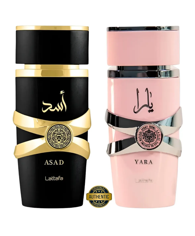 Kit Perfume Asad Lattafa + Yara Lattafa Parfum 100ml Casal