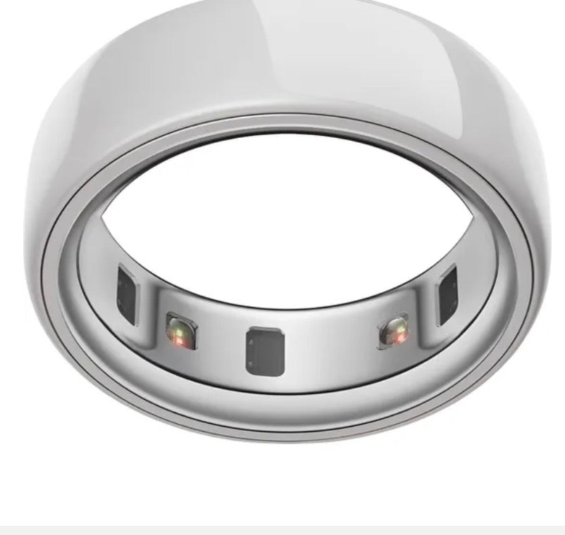 Anel Inteligente Oura Ring 4 Cerâmica - Cloud White Tamanho 8