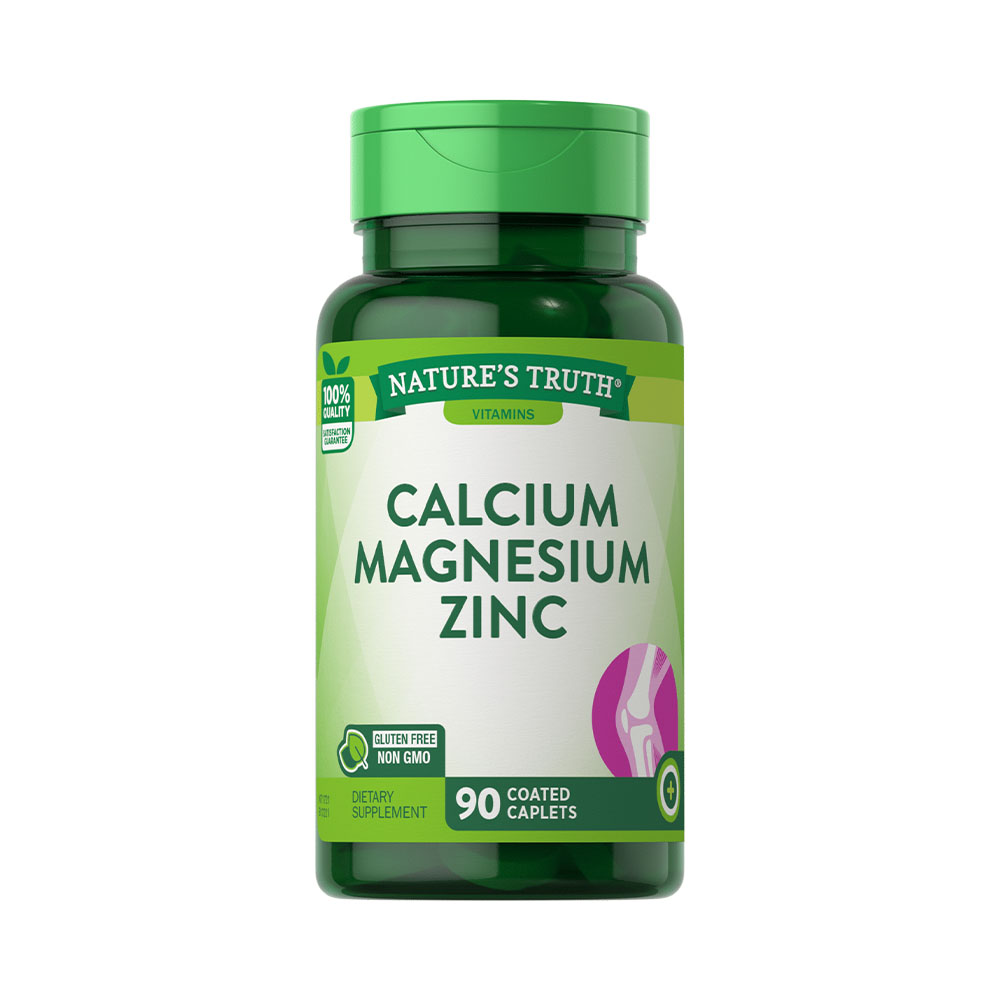 Vitaminas Nature's Truth Calcium Magnesium Zinc - 90 cápsulas