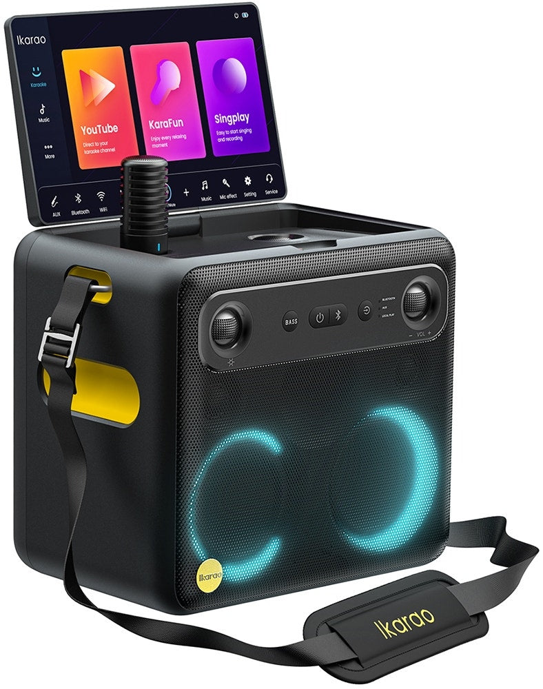 Speaker de Karaokê Joog Break X2 600W Tela 10,1" 2x Microfones sem fio