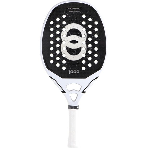 Raquete de Beach Tennis Joog Dynamic 12K Pro Full Carbon EVA X-Soft - Branco/Preto