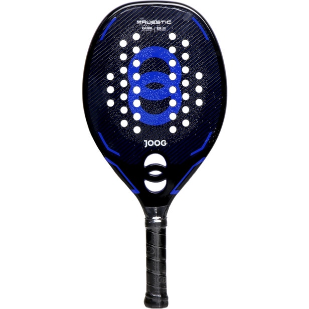 Raquete de Beach Tennis Joog Majestic KVL Pro Kevlar Blue EVA Pro - Preto/Azul