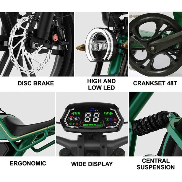 E-Bike Joog G4 M22 com Rodas de 20" Bateria de 13Ah Autonomia até 70Km