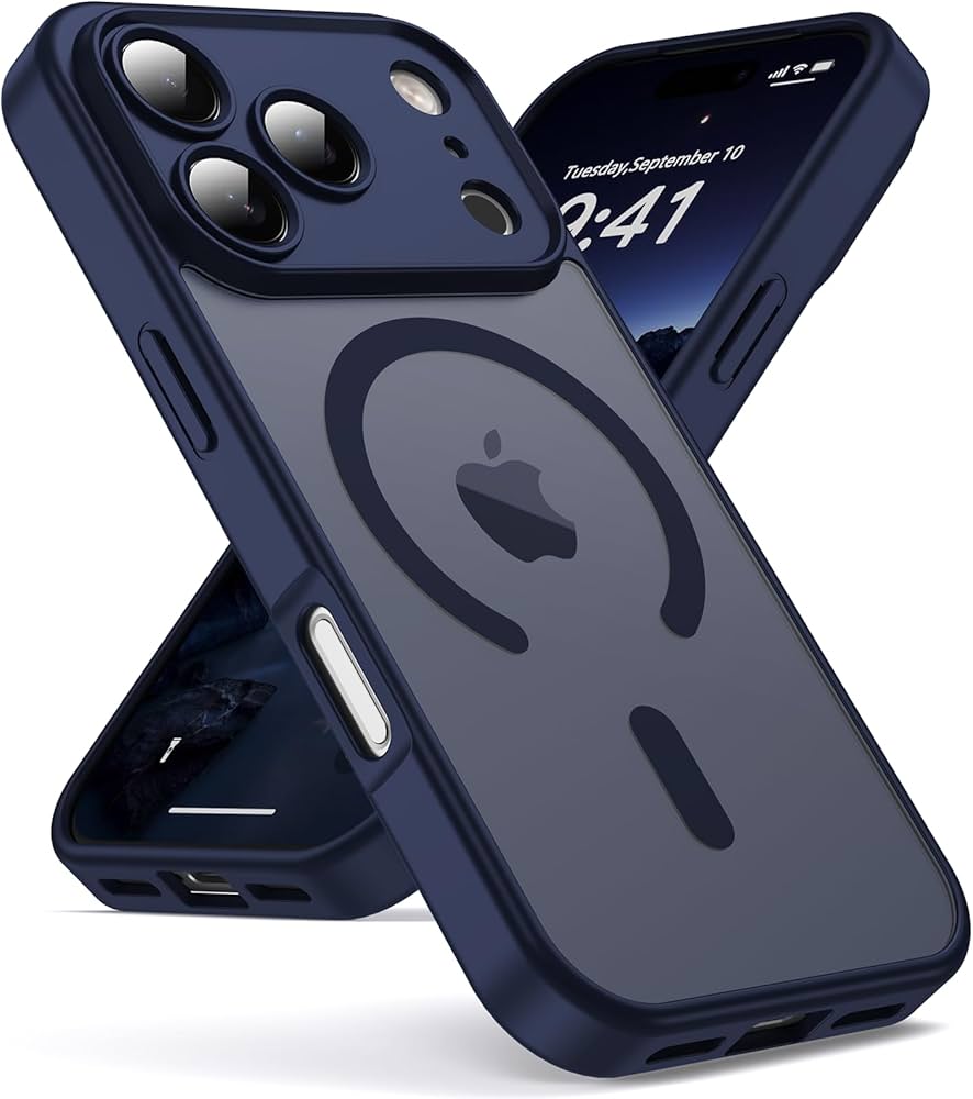 CAPA IPHONE 17 PRO SHARK MAGNETICA AZUL ESCURO - DEVIA
