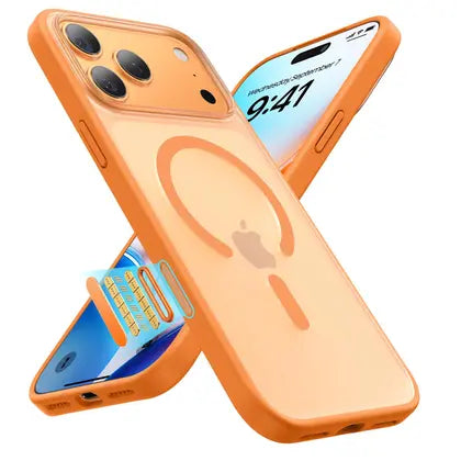 CAPA IPHONE 17 PRO MAX HARD JACKET MAGNETICA LARANJA  DEVIA
