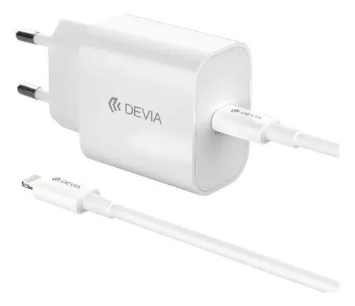 carregador 30w com cabo c/c branco - DEVIA