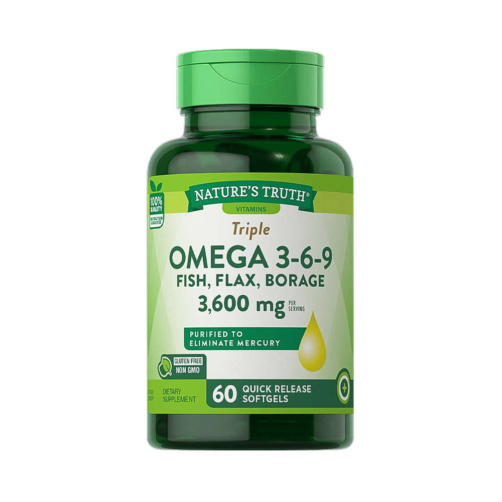 Vitamina Triple Omega Nature's Truth 3,600mg - 60 cápsulas