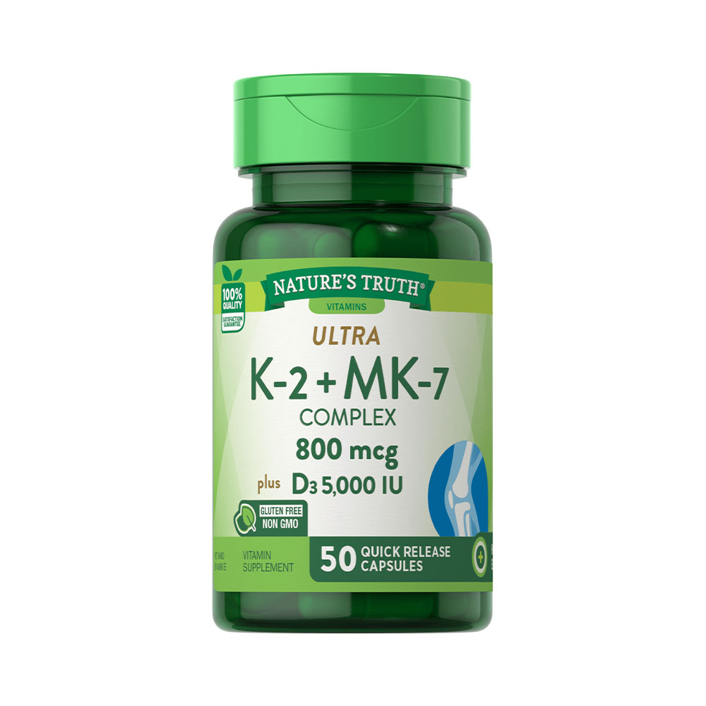 Vitaminas Nature's Truth K-2 + MK-7 Complex - 50 cápsulas