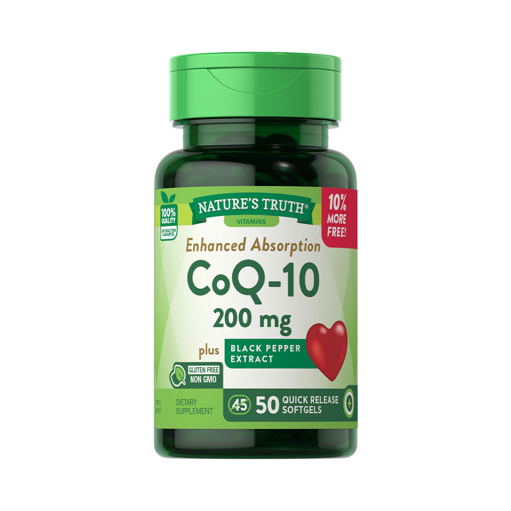 Vitaminas Nature's Truth CoQ-10 - 50 cápsulas