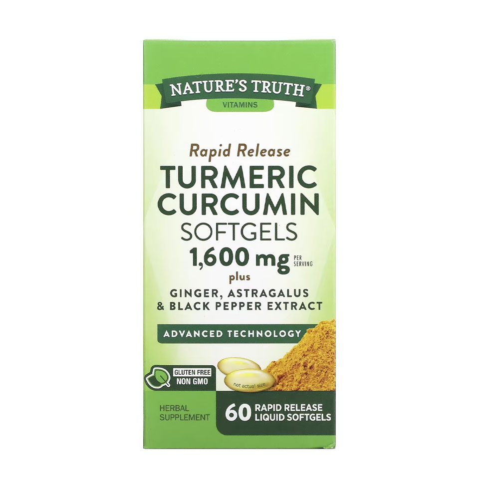 Vitamina Rapid Release Turmeric Curcumin 1,600 mg - 60 cápsulas