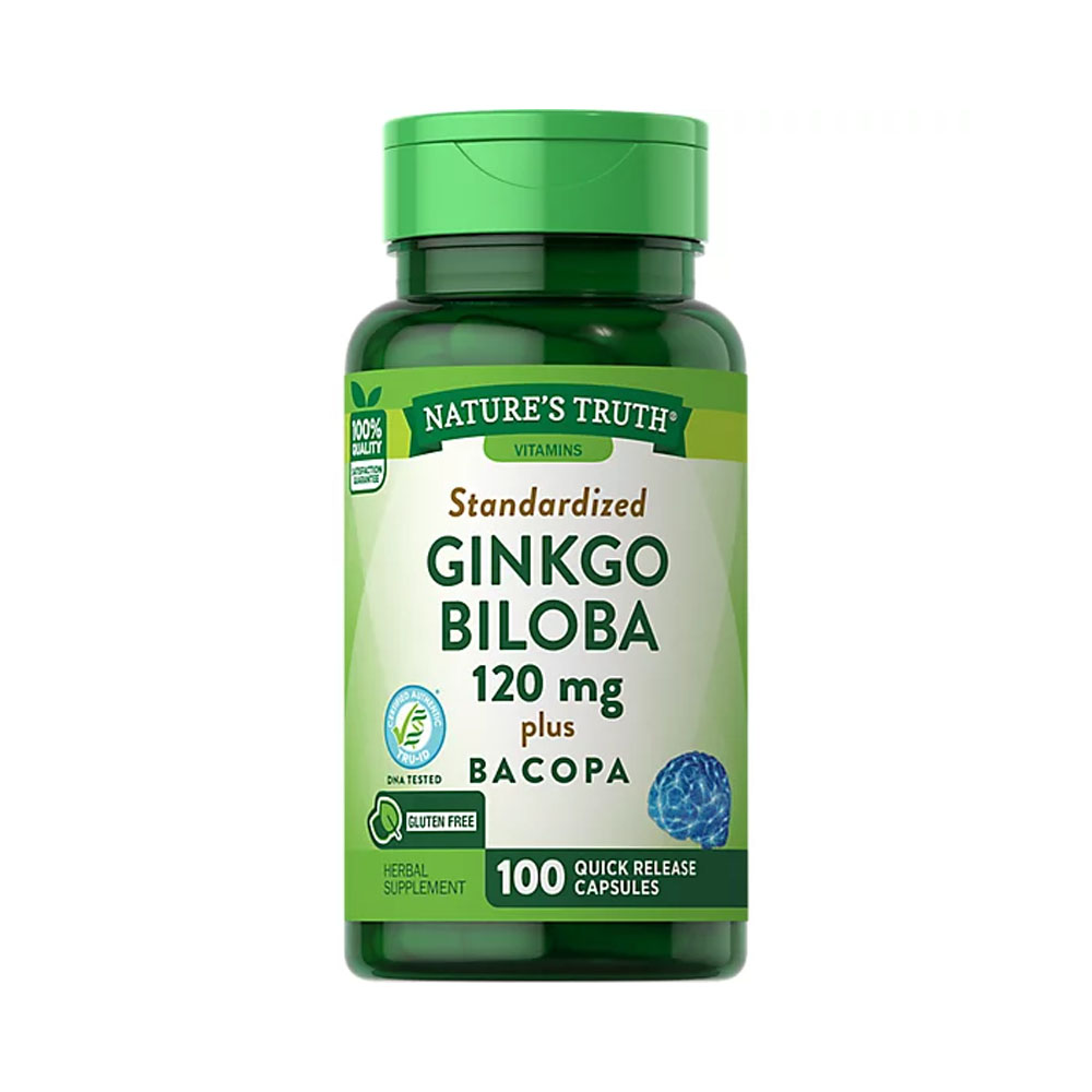 Vitaminas Nature's Truth Ginkgo Biloba 120mg - 100 cápsulas
