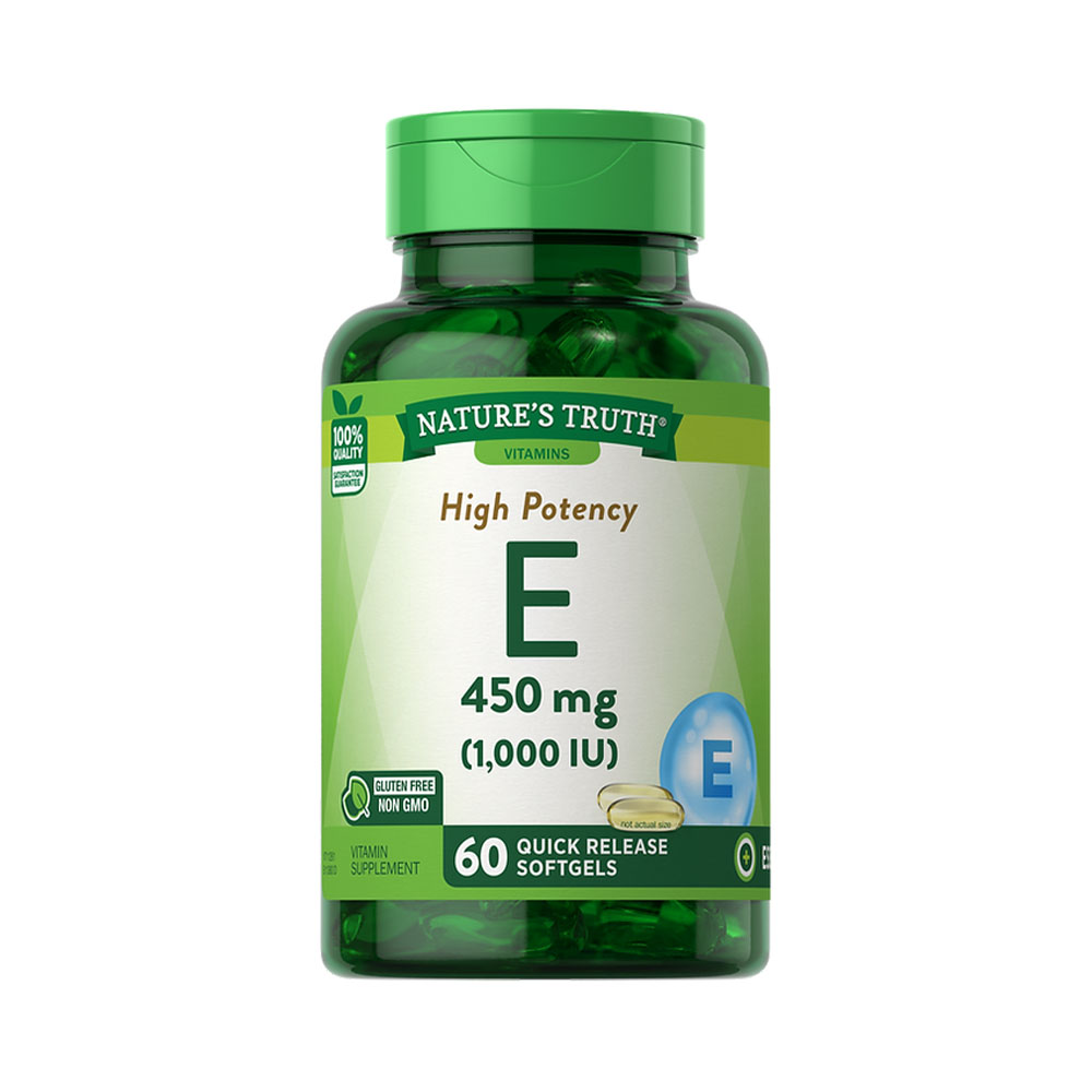 Vitaminas Nature's Truth High Potency e 450mg - 60 cápsulas