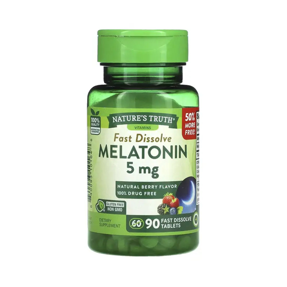 Vitaminas Nature's Truth Melatonin 5mg - 90 cápsulas