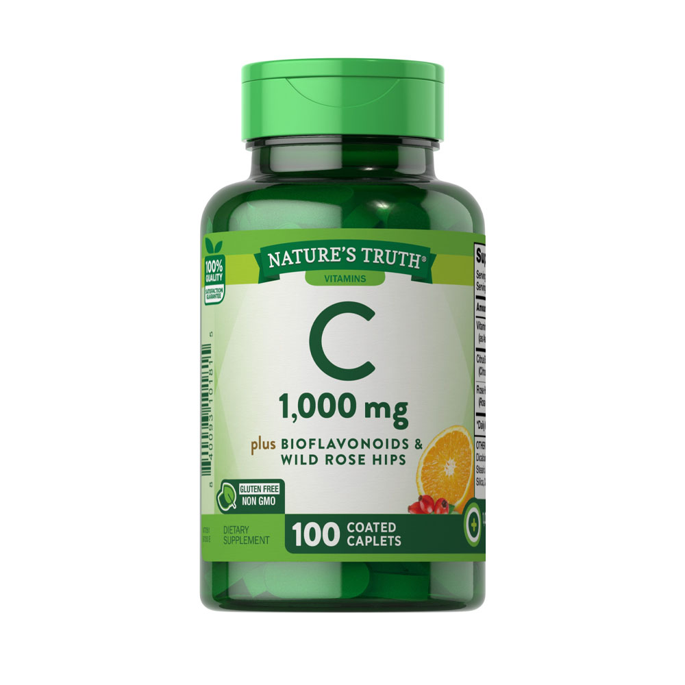 Vitamina Vitamin C 1,000 mg Plus Bioflavonoids & Wild Rose Hips - 100 cápsulas