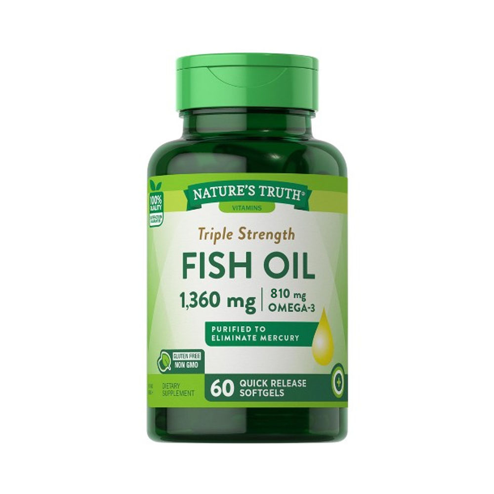 Vitamina Fish Oil Triple Strength 1360mg - 60 Cápsulas gelatinosas