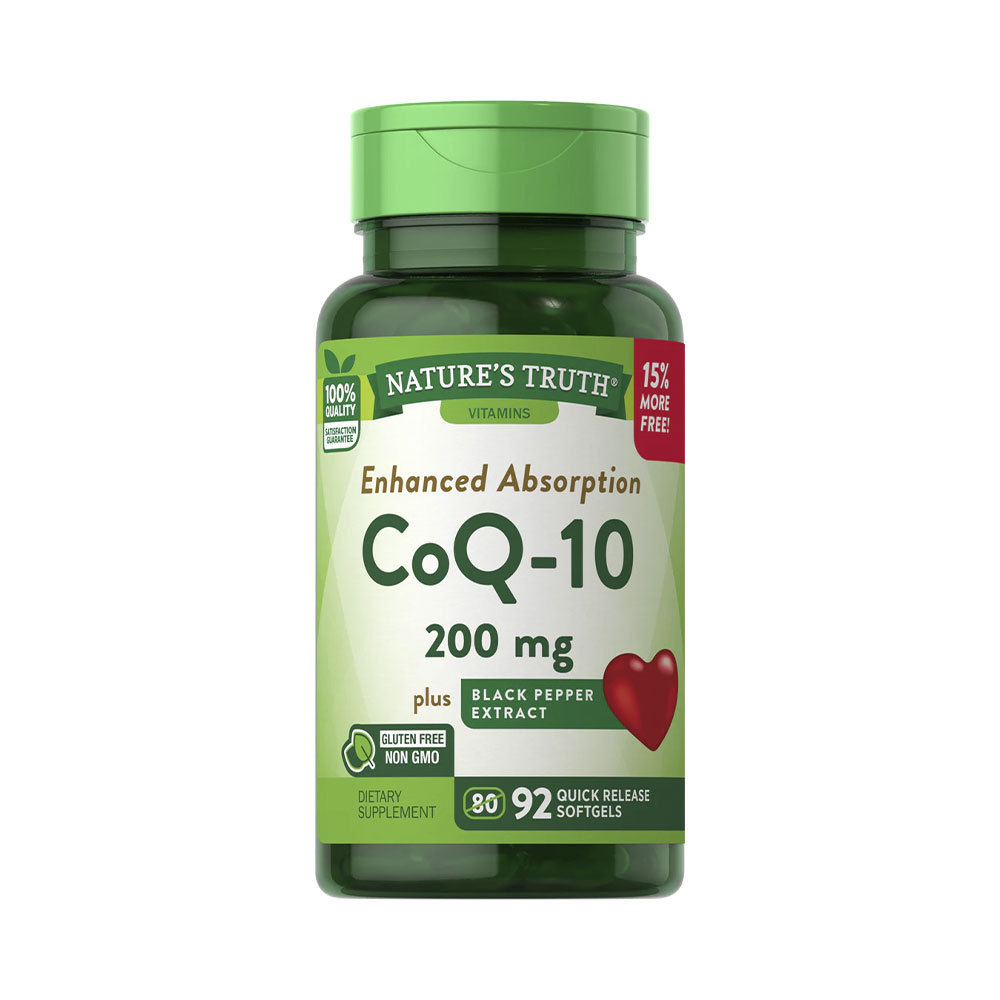 Vitamina Nature's Truth CoQ-10 200mg - 92 cápsulas