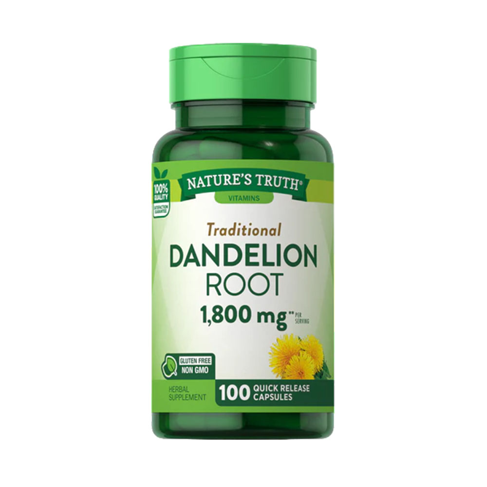 Vitamina Nature's Truth Dandelion Root 1800mg - 100 cápsulas