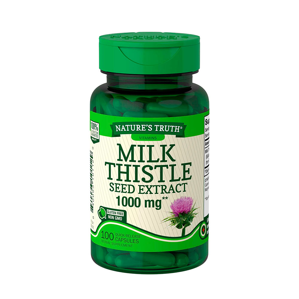 Vitamina Milk Thistle Nature's Truth Seed Extract 100mg - 100 Cápsulas