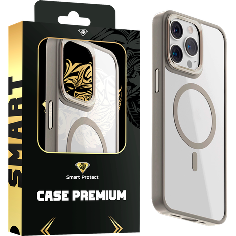 CAPA METAL CLEAR COM MAGSAFE NATURAL