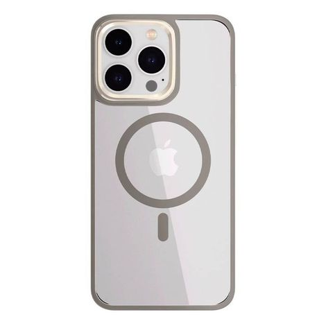 CAPA METAL CLEAR COM MAGSAFE NATURAL