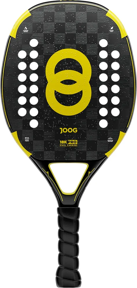 Raquete de Beach Tennis Joog Carbon Frame EVA Super Foam 18K Pro - Yellow