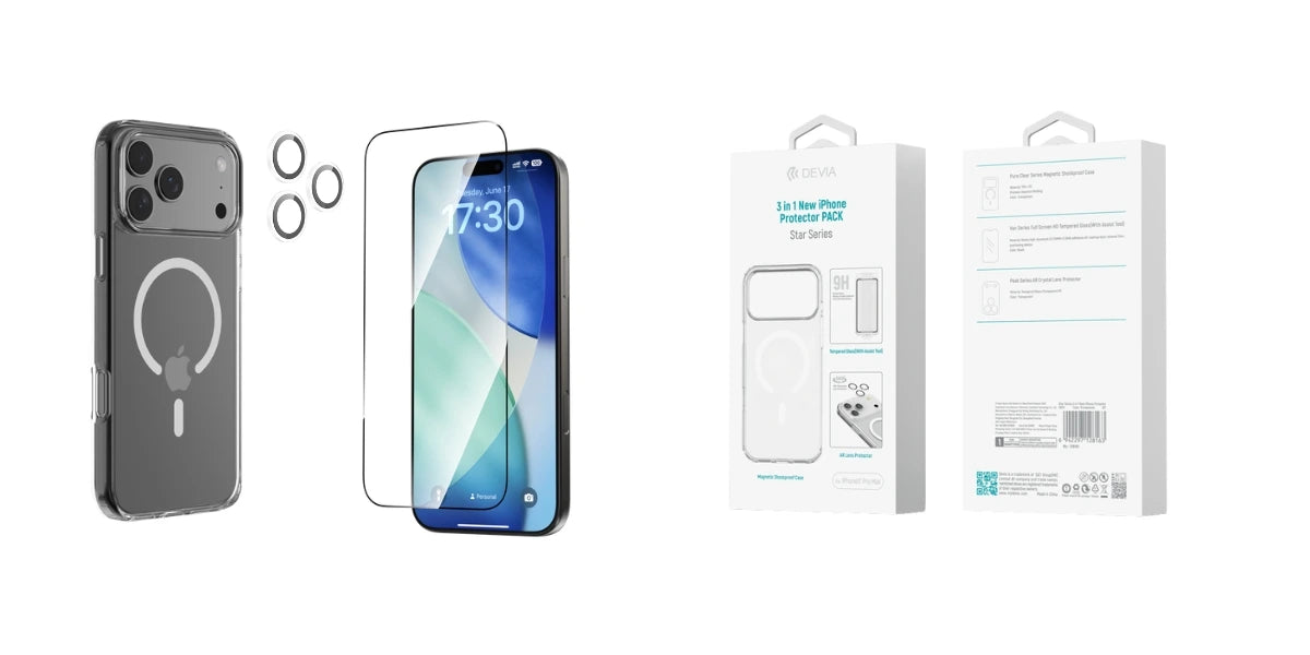 KIT GUARDIAN GLASS 3 EM 1 IPHONE 17 PRO MAX - DEVIA